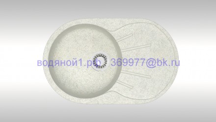 Мойка из искусственного камня ZETT lab модель 110 Q15 белый гранит матовая
