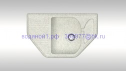 Мойка из искусственного камня ZETT lab модель 22 Q15 белый гранит матовая