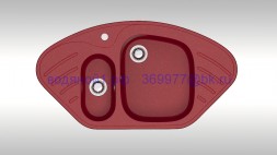 Мойка из искусственного камня ZETT lab модель 23 Q17 красный блеск матовая