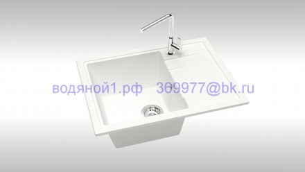 Мойка из искусственного камня ZETT lab модель 150 Q1 белый лед матовая