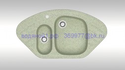 Мойка из искусственного камня ZETT lab модель 23 Q12 салатовая матовая