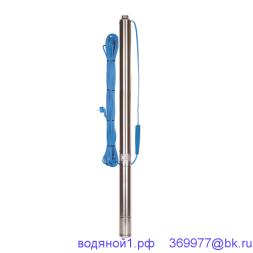 Погружной скважинный насос Aquario ASP1E-100-75 (встр.конд., напор 100м, кабель 60м)