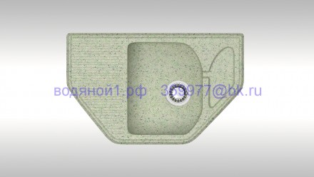 Мойка из искусственного камня ZETT lab модель 22 Q12 салатовая матовая