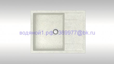 Мойка из искусственного камня ZETT lab модель 151 Q15 белый гранит матовая